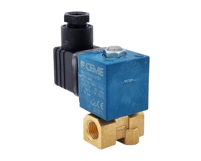 Brass mini solenoid valve 2/2 EV 66 1/8'' direct acting NC 12V DC